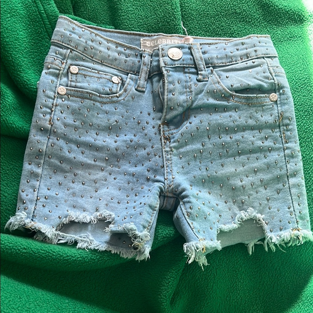 B27 Celebrity Ace Studded Denim Shorts